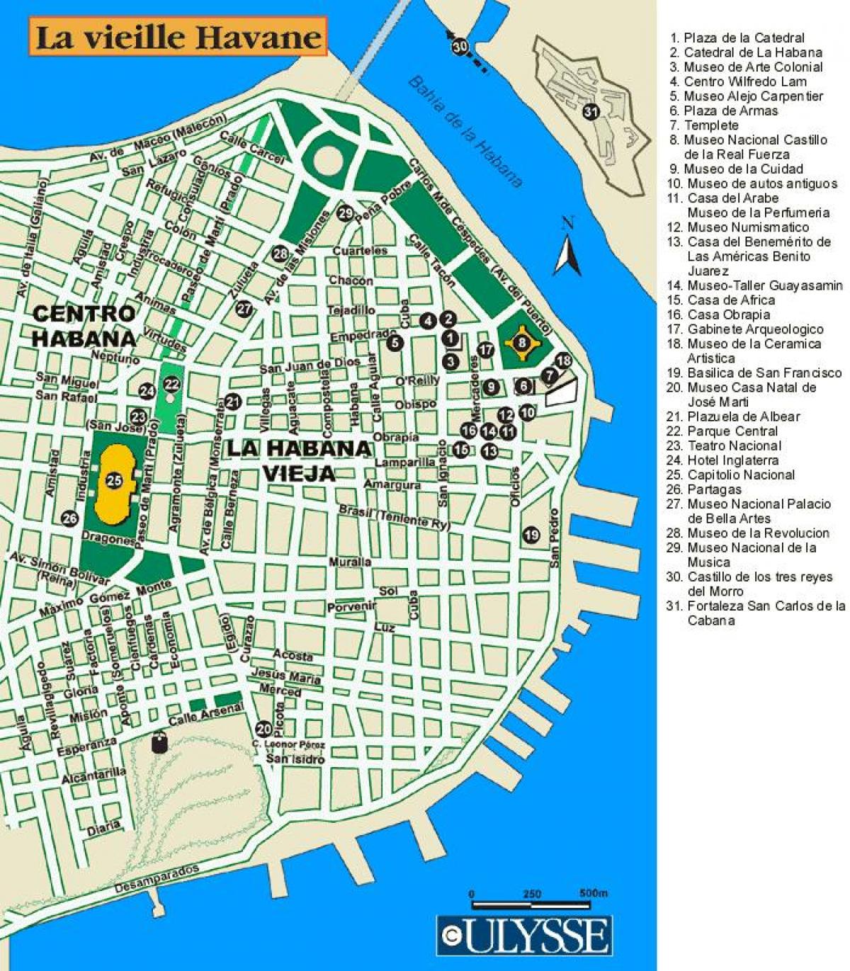 kart av Havana port kart