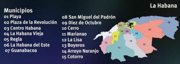 kart av regla Cuba
